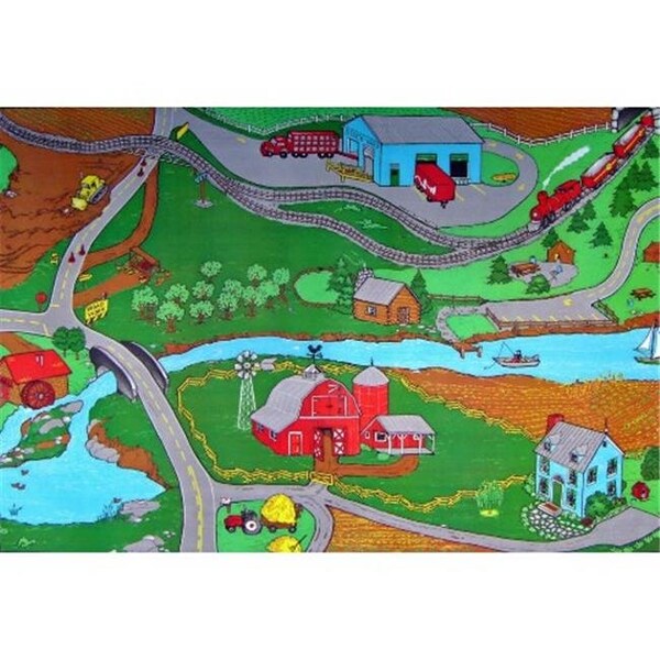 Custom Printed Rugs Custom Printed Rugs CPR062 Farm Drive the Roads & See the Sights Rug; 36 x 60 in. CPR062 - main